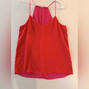 Express Two-Tone Red and Pink Reversible Spaghetti Strap Cami
